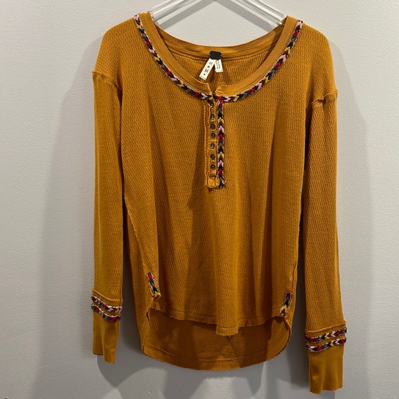 FREE PEOPLE Rainbow Henley NWT SZ M - Picture 2 of 8